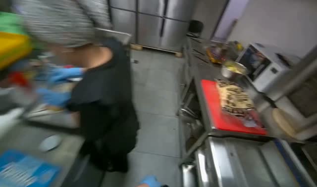 Transferring rice from dish to another dish: egocentric robotics sample