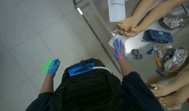 Wiping table and medical items: egocentric robotics sample