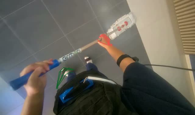 Mopping tiled floor: egocentric robotics sample