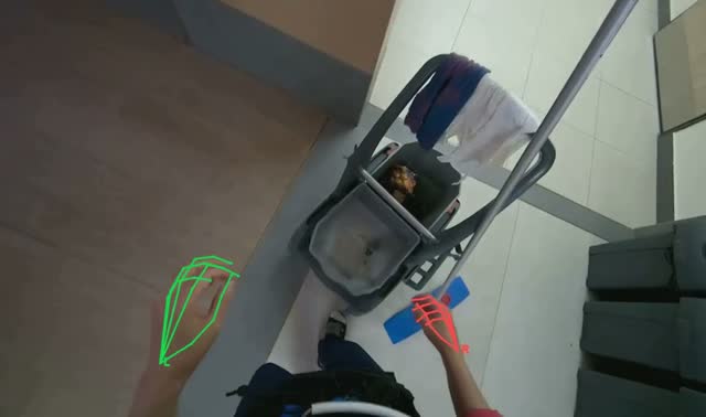 Washing and wringing mop head: egocentric robotics sample