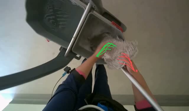 Washing cleaning cloth in bucket: egocentric robotics sample