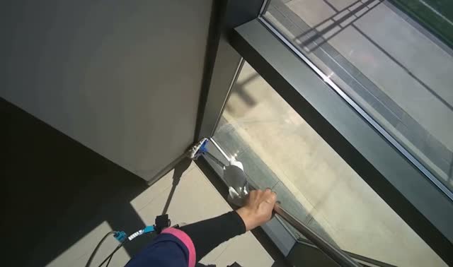 Cleaning windows and frames: egocentric robotics sample
