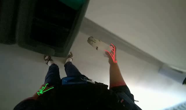 Placing plastic bottle into trash bag: egocentric robotics sample