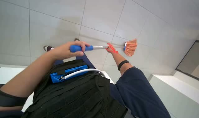 Mopping floor: egocentric robotics sample