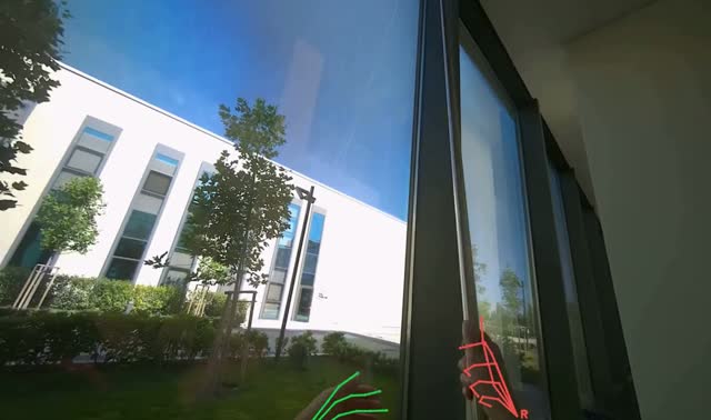 Wiping large windows: egocentric robotics sample