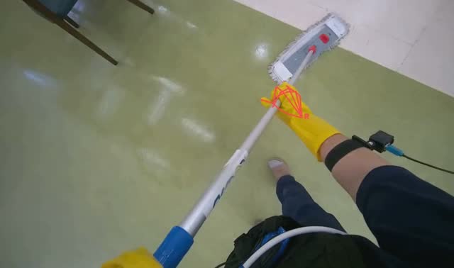 Mopping floor: egocentric robotics sample