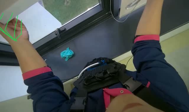 Wiping window frame and glass: egocentric robotics sample