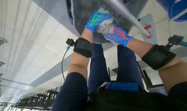 Wringing mop head: egocentric robotics sample