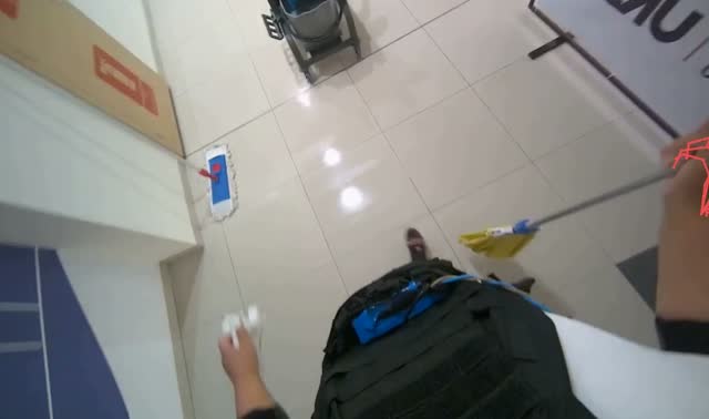 Mopping floor: egocentric robotics sample