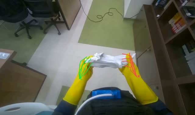 Cleaning table surface: egocentric robotics sample