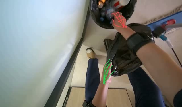 Emptying office trash bins: egocentric robotics sample
