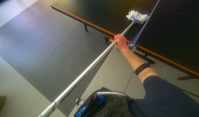 Wiping the ping-pong table: egocentric robotics sample