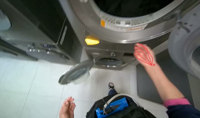 Unloading clothes from washing machines: egocentric robotics sample
