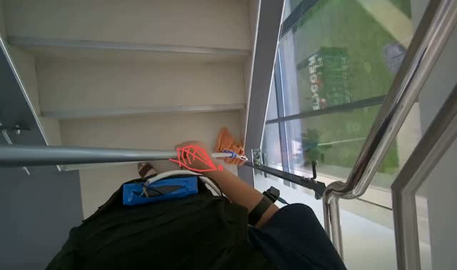 Sweeping stairs: egocentric robotics sample