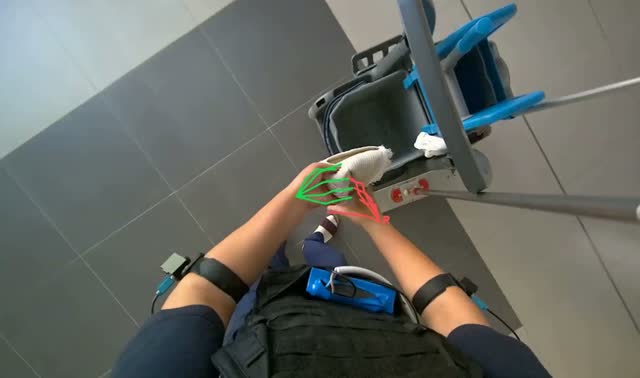 Cleaning mop and wringing cloth: egocentric robotics sample