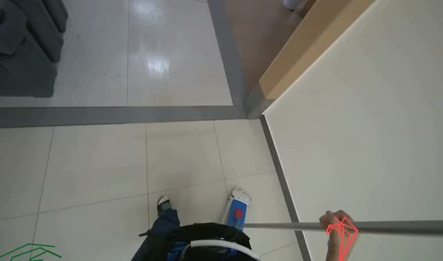 Mopping office floor: egocentric robotics sample