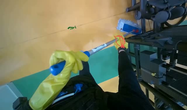 Mopping gym floor: egocentric robotics sample