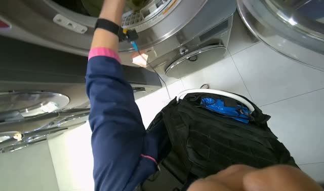Unloading clothes from washing machines: egocentric robotics sample