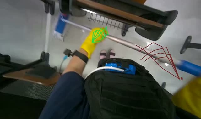 Preparing and mopping auditorium floor: egocentric robotics sample