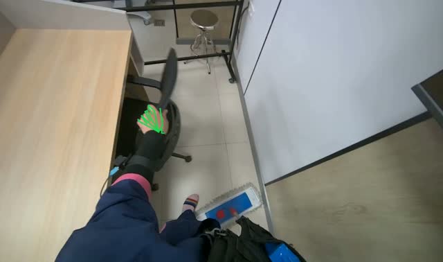Mopping the floor: egocentric robotics sample