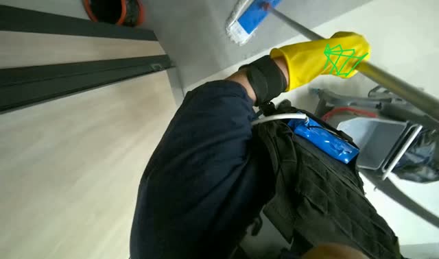 Transporting cleaning cart: egocentric robotics sample