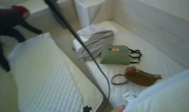 Making bed with linens: egocentric robotics sample