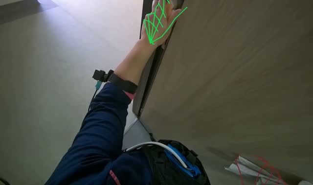 Wedging item in door to keep it open: egocentric robotics sample