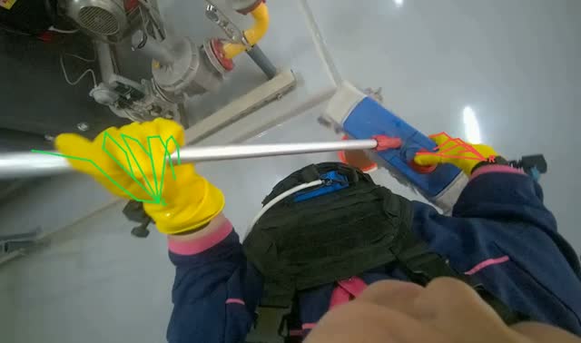 Cleaning the floor with a mop: egocentric robotics sample