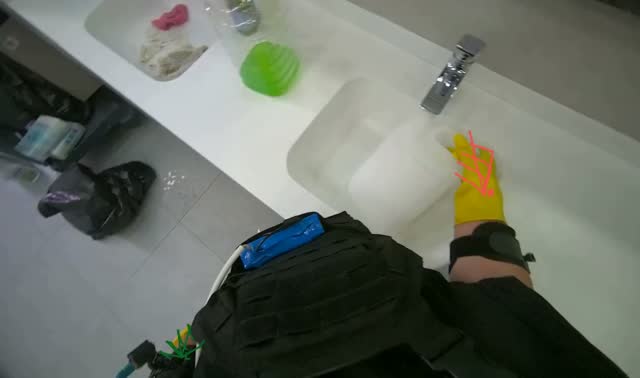 Filling container with water: egocentric robotics sample