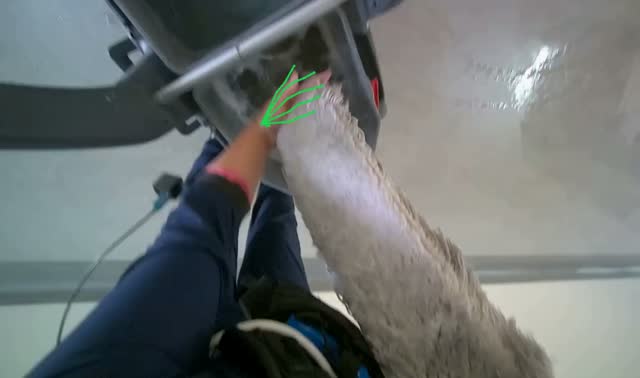 Wringing mop in bucket: egocentric robotics sample