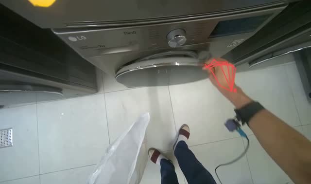 Loading and starting washing machine: egocentric robotics sample