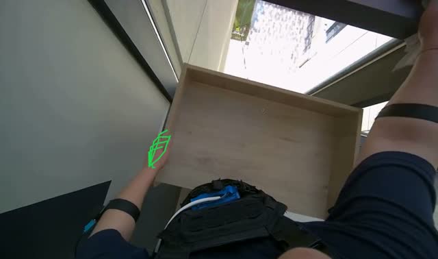 Wiping wooden desk: egocentric robotics sample