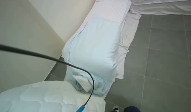 Removing bed linens: egocentric robotics sample