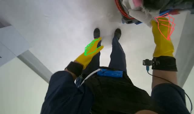 Preparing mop for cleaning: egocentric robotics sample