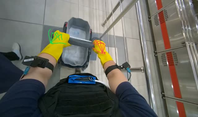 Mopping floor: egocentric robotics sample