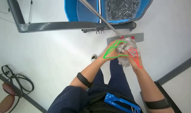 Mopping office floor: egocentric robotics sample