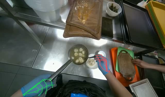 Preparing soup in bowl: egocentric robotics sample