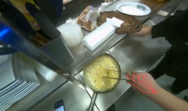 Preparing pasta dish: egocentric robotics sample