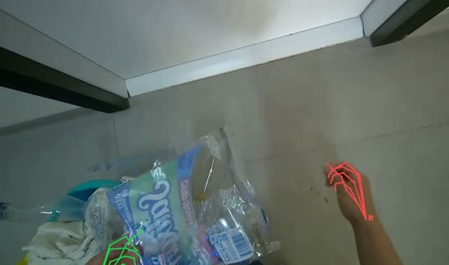 Picking up trash from floor: egocentric robotics sample