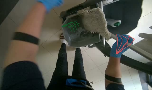 Wringing mop in bucket: egocentric robotics sample