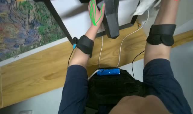 Wiping desk area: egocentric robotics sample
