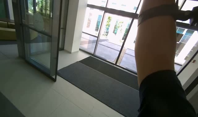 Wiping window frames with pole: egocentric robotics sample