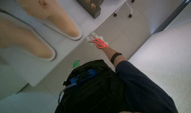 Wiping surfaces in room: egocentric robotics sample