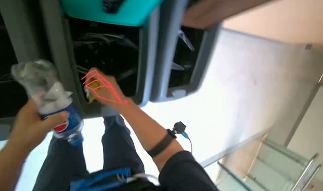 Sorting items into recycling bins: egocentric robotics sample