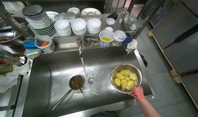 Rinsing Potatoes: egocentric robotics sample