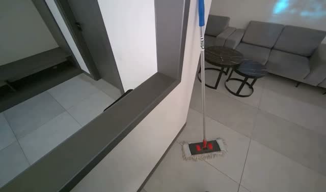 Wiping reception area surfaces: egocentric robotics sample