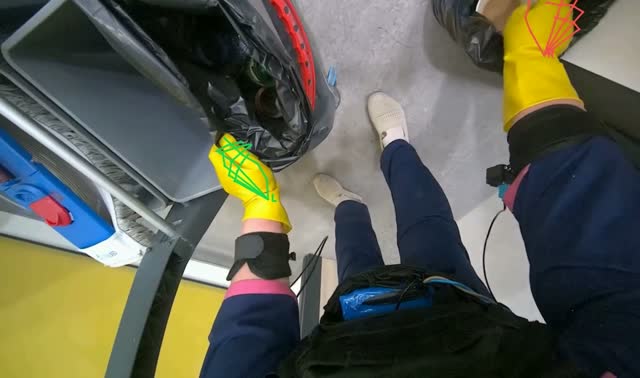 Emptying trash bins: egocentric robotics sample