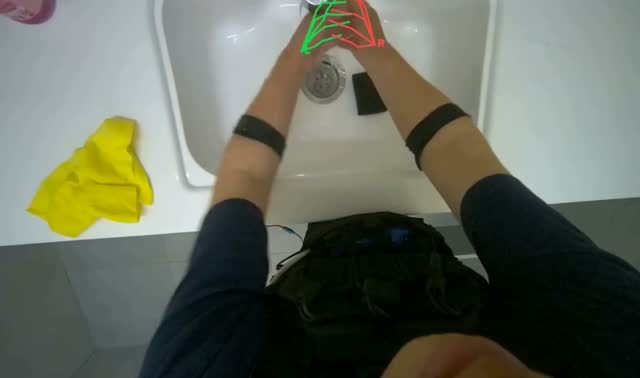 Washing dishes in sink: egocentric robotics sample