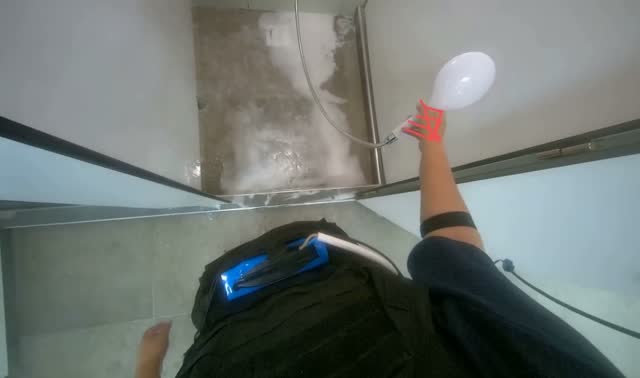 Cleaning shower area: egocentric robotics sample