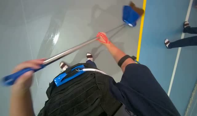 Mopping floor with bucket: egocentric robotics sample